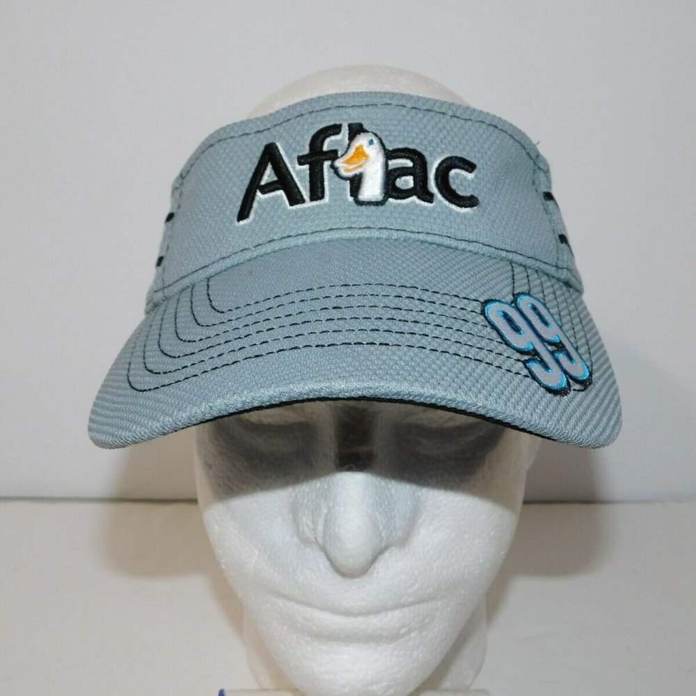 Carl Edwards 99 Aflac Duck Nascar Chase Authentics Grey Adjustable Sun Visor